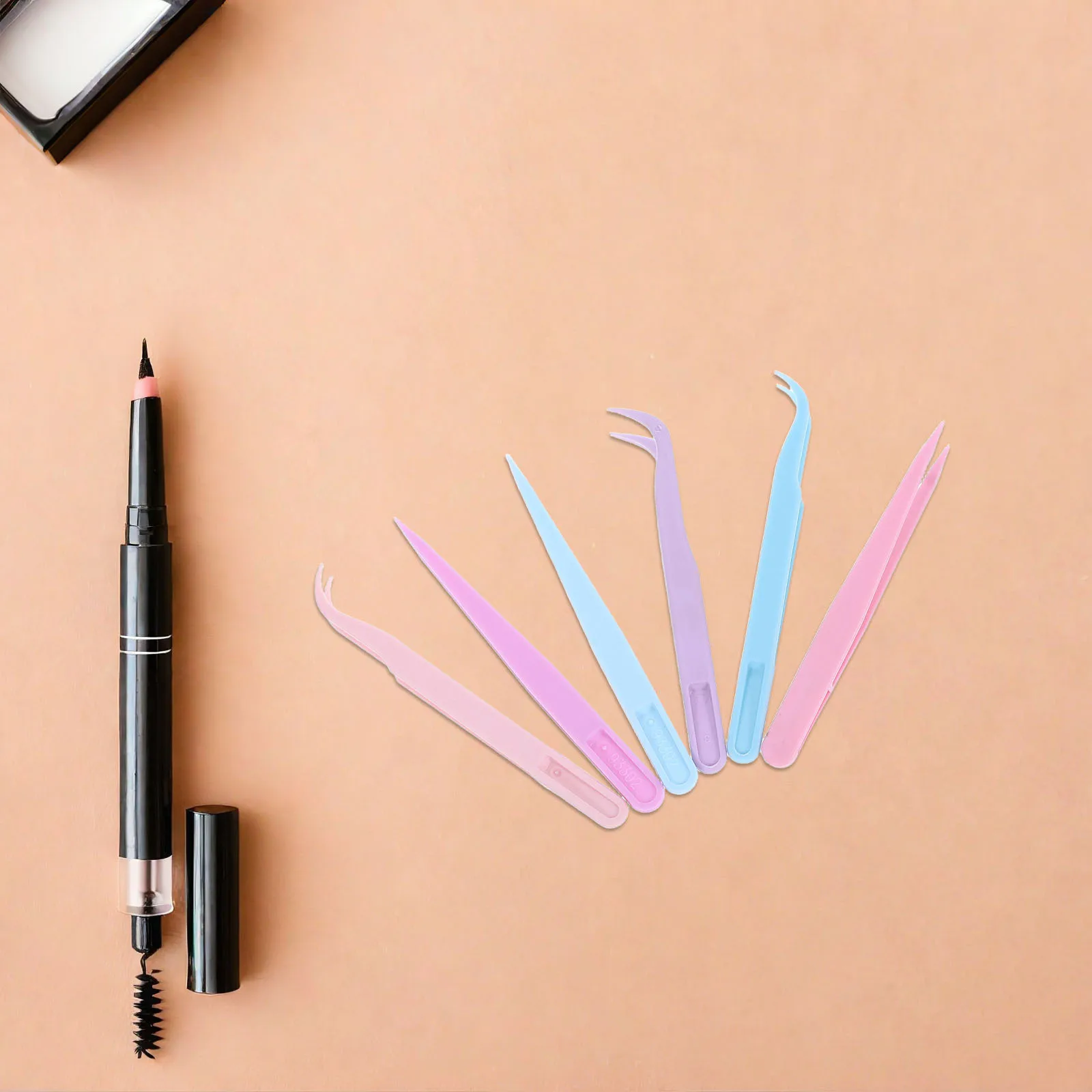 

36Pcs Laboratory Tweezers Set Plastic Tweezers Curved Straight Tip Precision Craft Nail Art Jewelry Making Tools