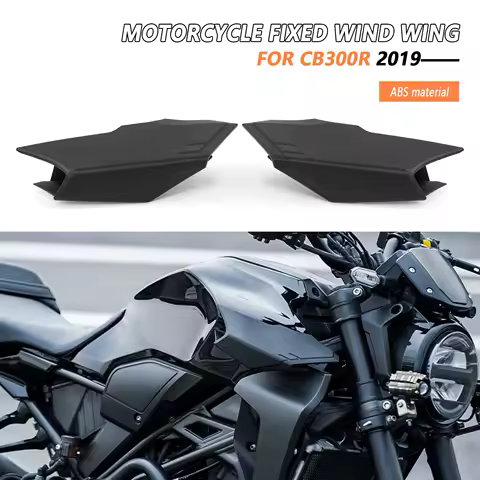 Motorcycle accessories Side Winglet Spoiler Wind Flow Fixing Wing Front Fairing Aerowing For Honda CB300R CB300 R 2019-2025