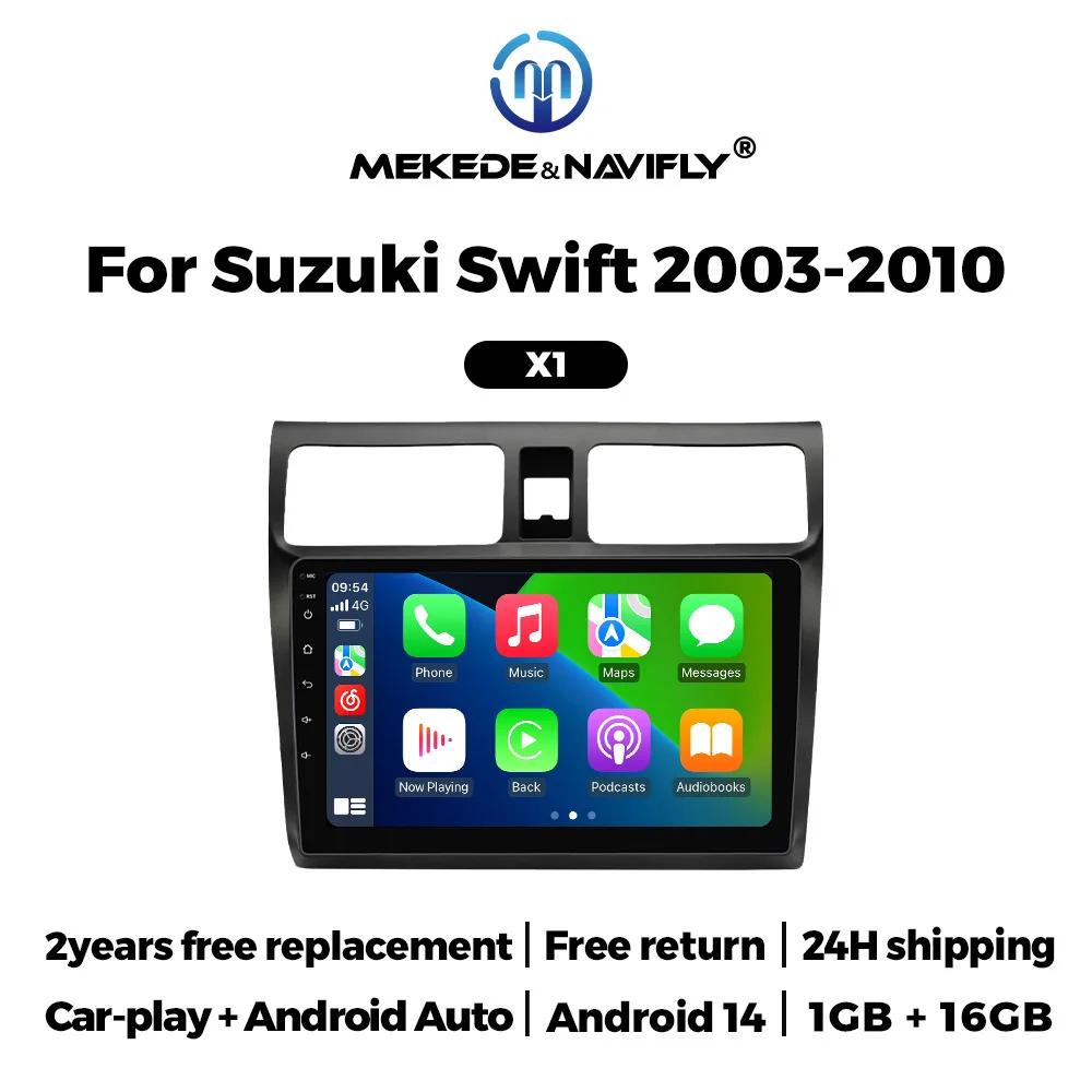 NaviFly 2 Din Draadloze Carplay Android Auto Autoradio Audio Voor Suzuki Swift 2003 2004 2005 2006 2007-2010 Multimedia Speler GPS