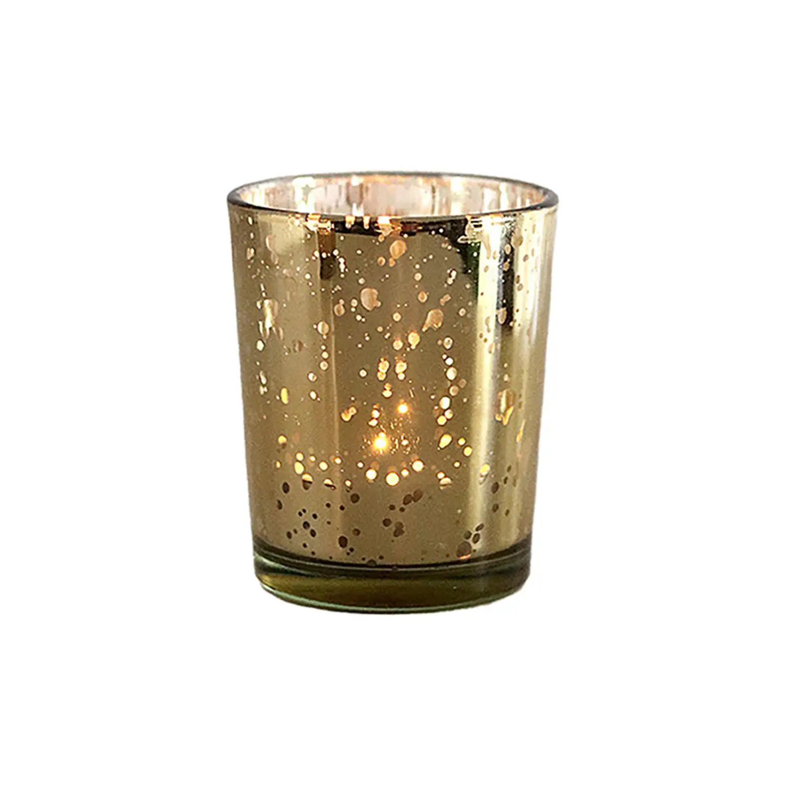 Tea Light Holder Speckled Gold Candle Holder for Birthday Party Bedroom Home