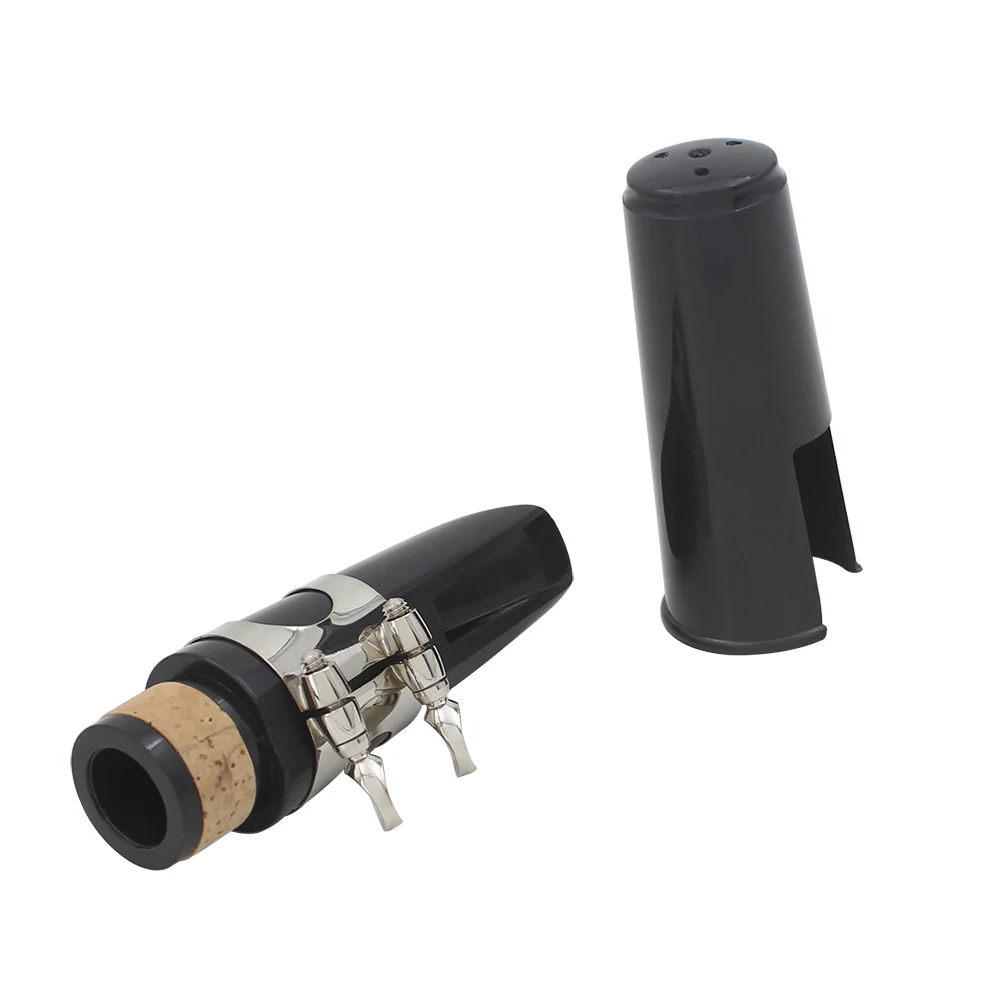 ABS Clarinet Mouthpiece Tube Head + Reed+ Cap Metal Ligature Professional Instrument Set