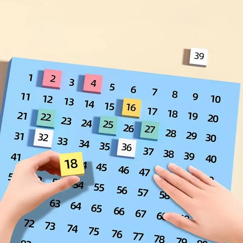 Houten Sudoku Puzzels Bordspel met Lade 1-100 Honderd Board Opeenvolgende Nummers Leren Speelgoed Wiskunde Brain Teaser Speelgoed