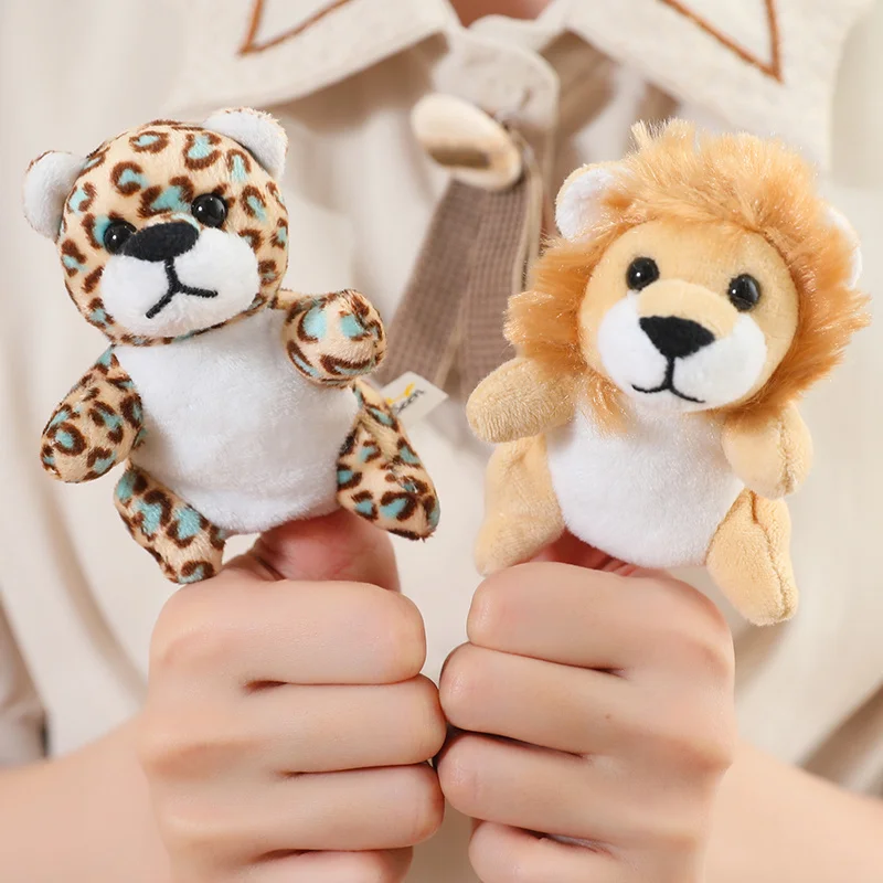 Juguetes de animales de peluche, marioneta de mano para dedo, Mini muñecas Kawaii, juguetes educativos para bebés, mono educativo, koala, regalo para niños