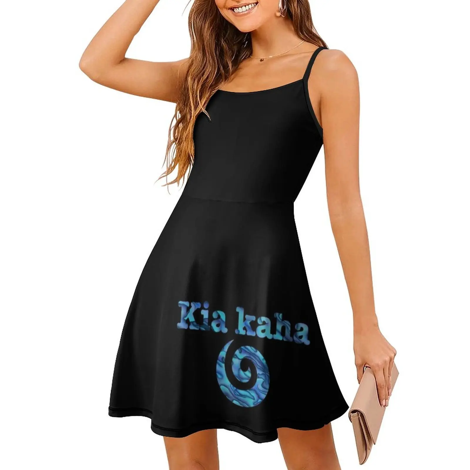 Kaha Koru Sweetheart Neckline Dress Elegant Summer Party Dress For Women Koru Kaha Maori Paua Nz New Zealand Women's Clothing #3