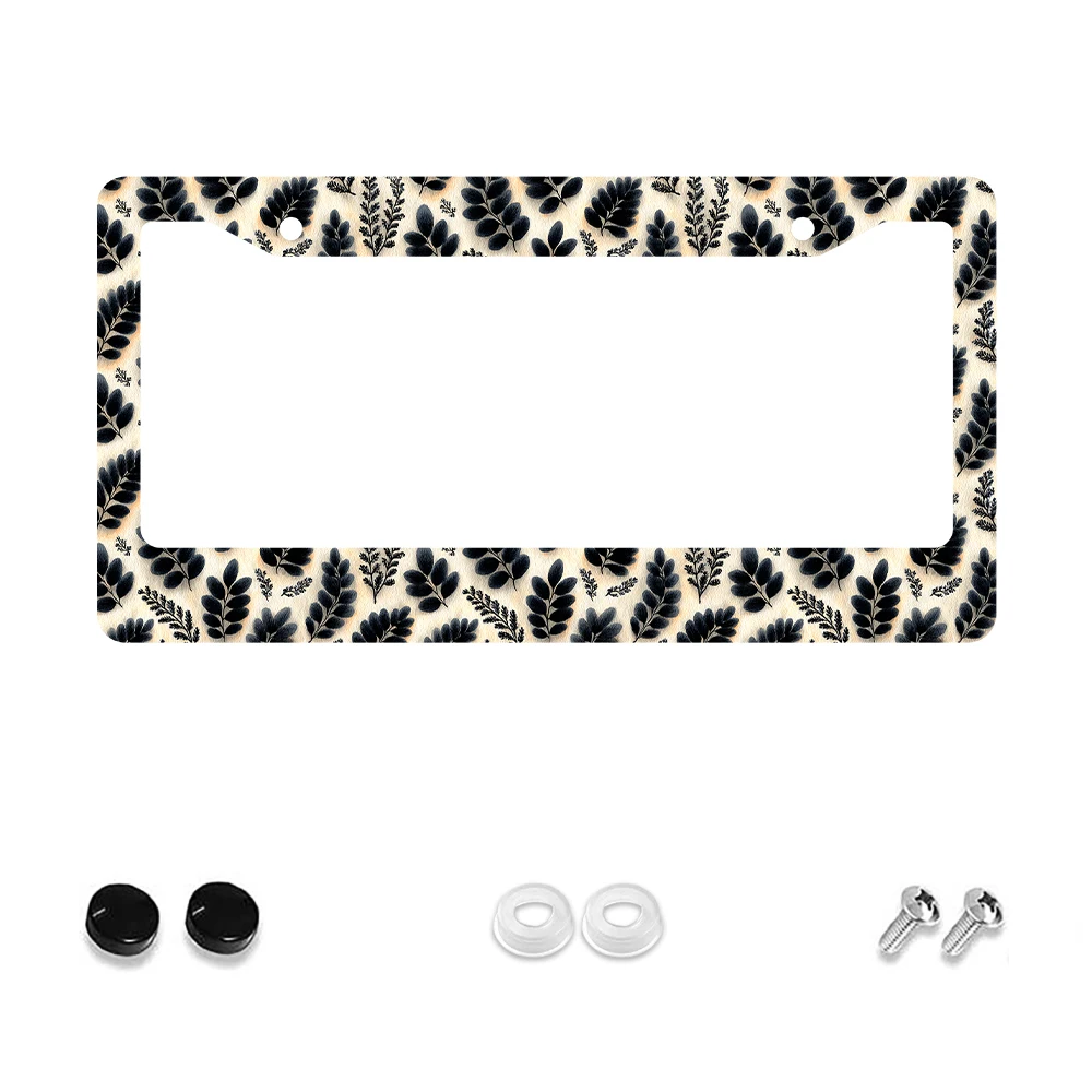 

1 шт., рамка номерного знака с 2 отверстиями в стиле ретро, алюминиевый материал, 6x12 дюймов с набором винтов, винтажное украшение автомобиля, Gif