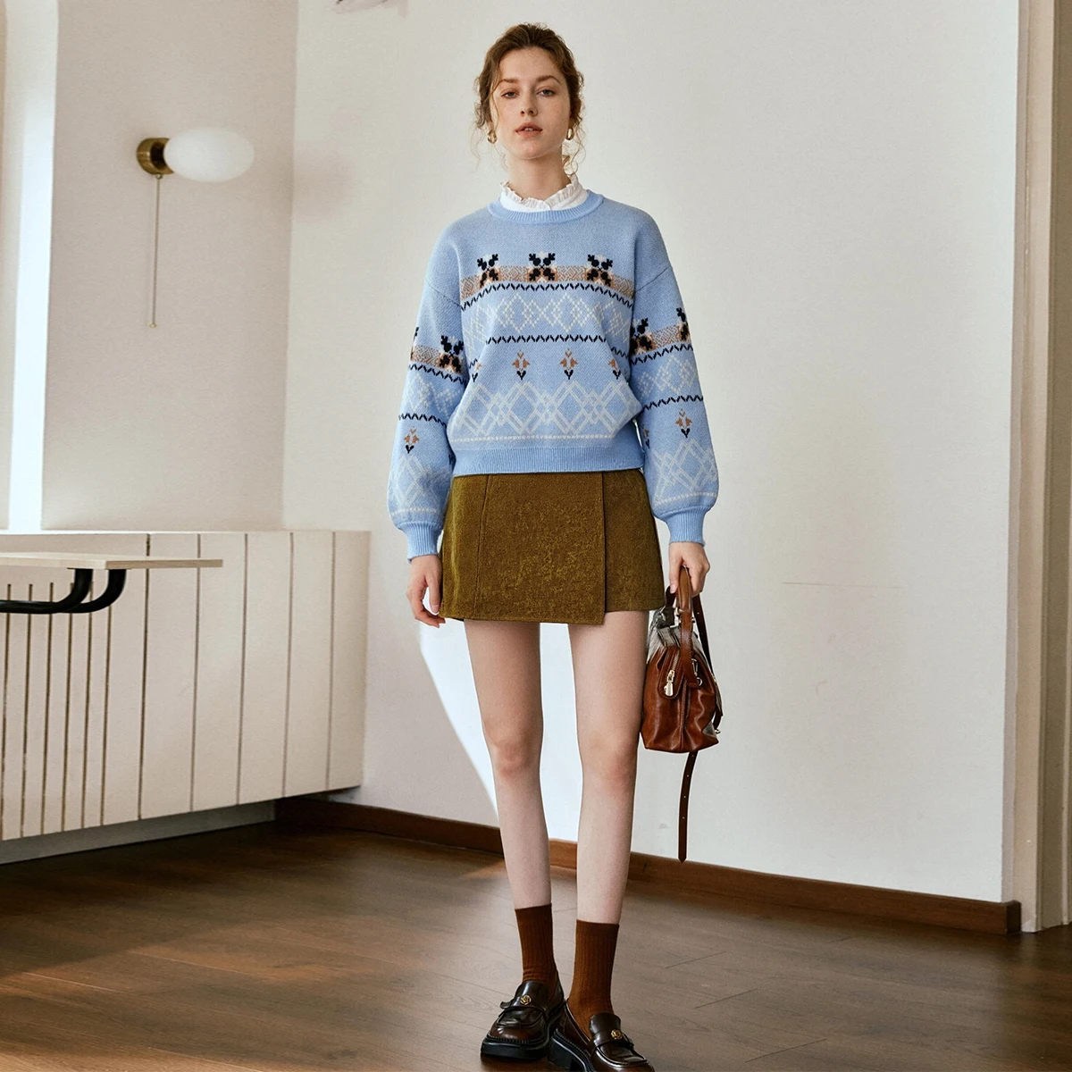 OLrain Herbst-Mini-Kurzröcke für Damen, 2022, neu im Pendeln, A-Linien-Rock, solide Mode, Vintage-Rock, Damenkleidung, O57DB001898