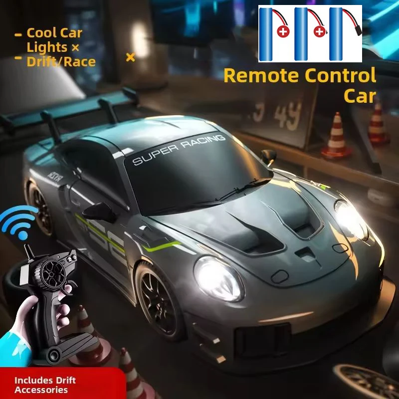 4WD Remote Control Drift Car Full Size 1:24 Remote Control Racing Car Model 2.4G Radio High Speed 4X4 RC Car Vehicle Toy