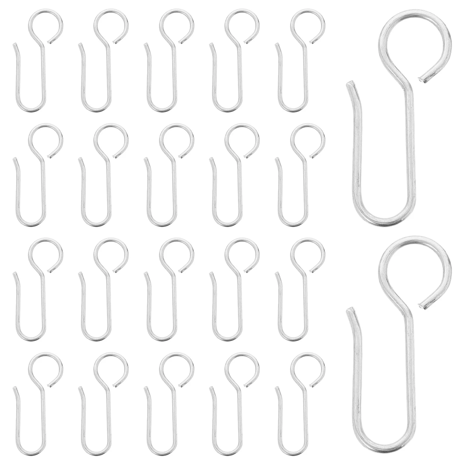 

30Pcs Metal S Shaped Curtain Hooks Track Slide for Seamless Drapery Movement Ideal for Home Office Camper Decor Long Life