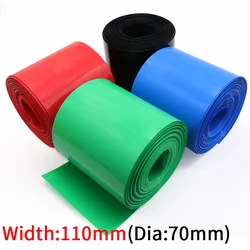 Width 110mm PVC Heat Shrink Tube Dia 70mm Lithium Battery Insulated Film Wrap Protection Case Pack Wire Cable Sleeve