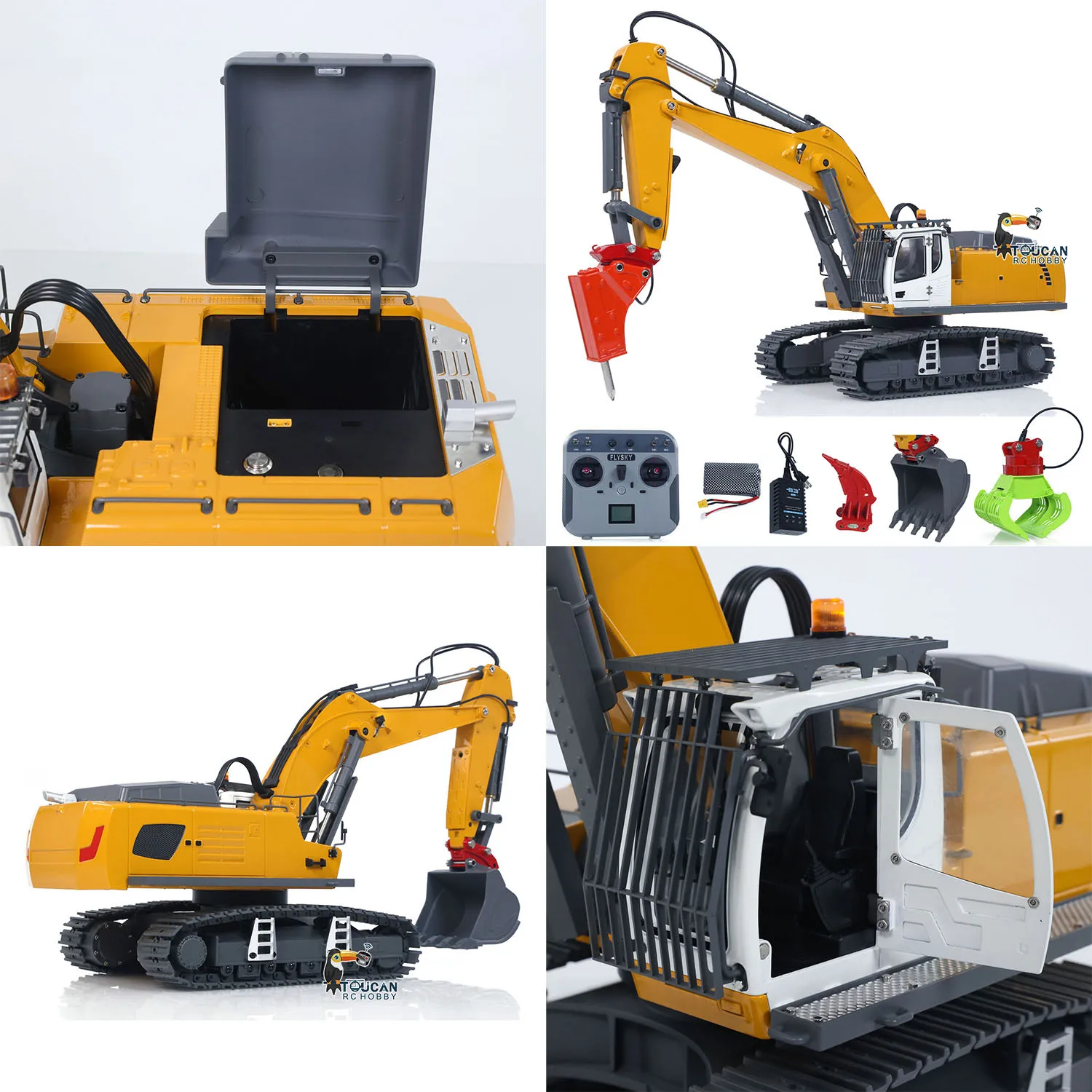 

Pre Order KABOLITE 5901 1/18 RC Excavator K5901 Remote Control Digger Electric Hammer Light Construction Truck Toys Model