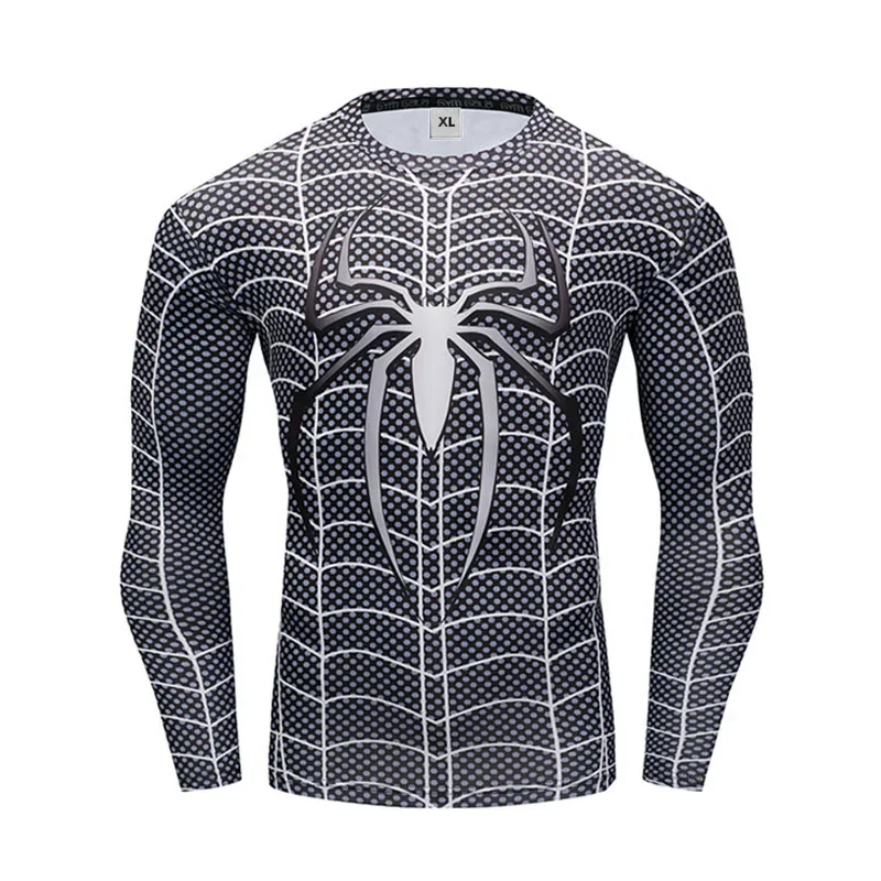 Movie Spider-Man Cosplay Superhero Peter Parker Tight Fitting Clothing 3D Spider Pattern Quick Drying Clothes Halloween Costumes