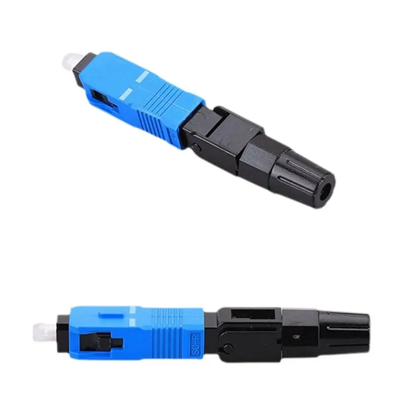 AA08-Fiber Optic SC/UPC Fast Connectors 50Pcs Pre-Buried Quick Connector Assembly Adapters For Field Installation