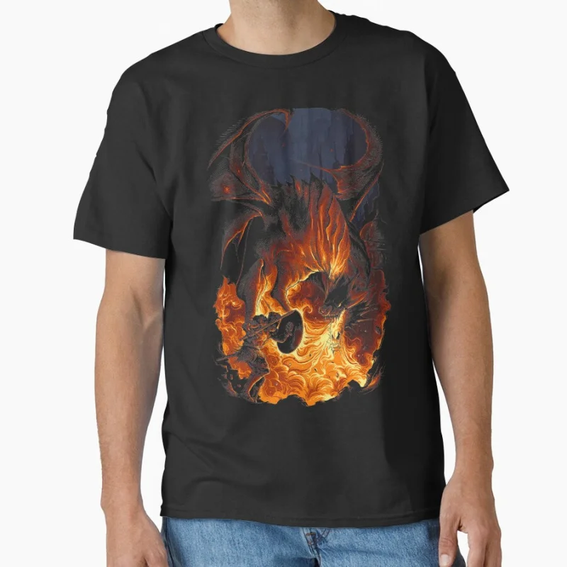 

The Archdragon darkeater midir Vintage video game Bloodborne Retro Dark Souls gift T Shirt for men large size tops S-6XL