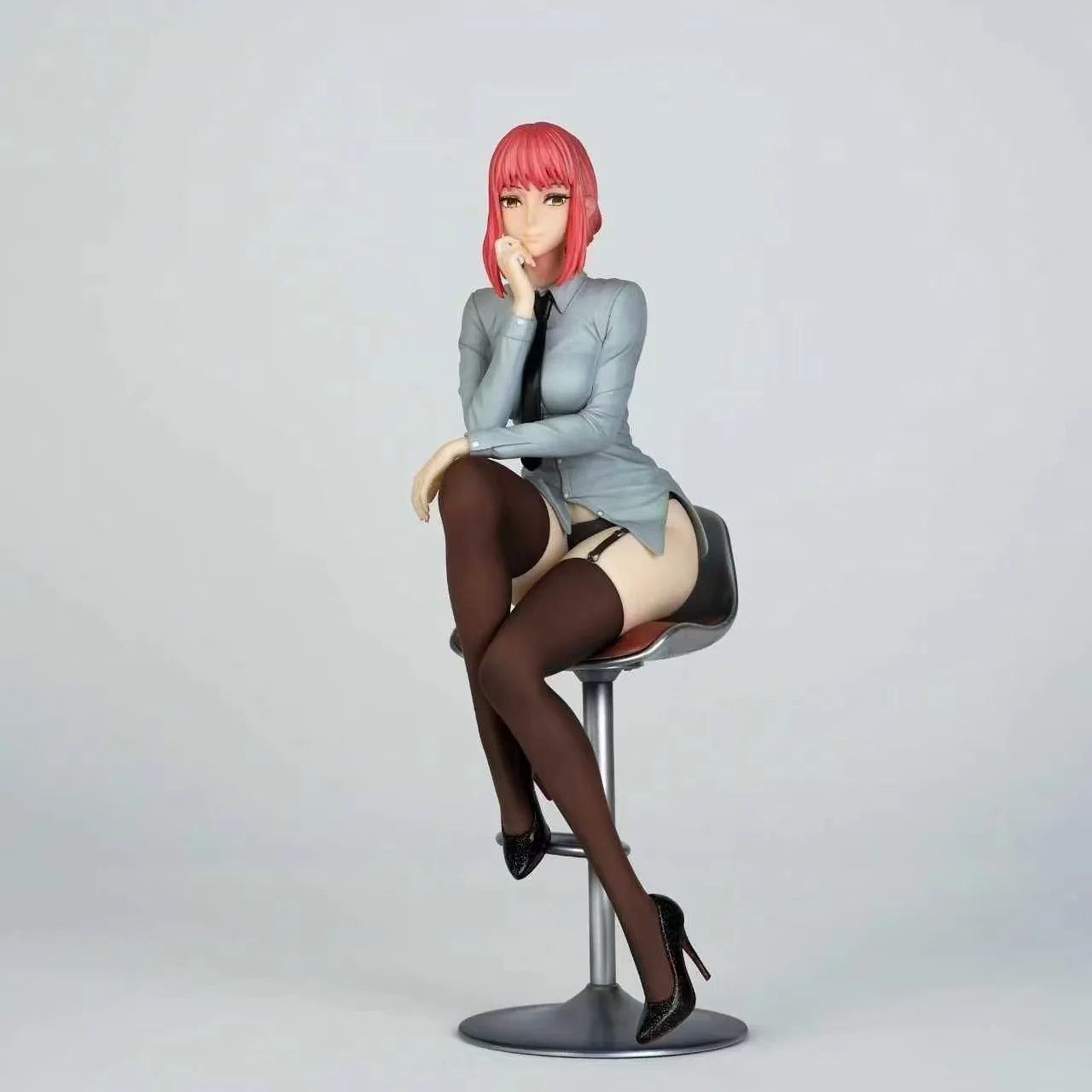 【C4 STUDIO】25cm/9.84 Inch Anime Chainsaw Man Makima GK Figure Standing Statue Ornament Collectible Model Toy Gift