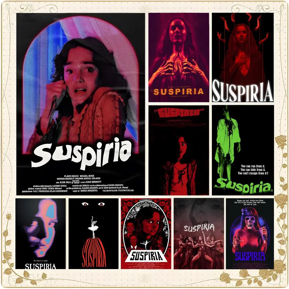 Film Horror Thriller Suspiria Poster Framed Wall Art Painting for Living Room Interior Decor and Gift Options
