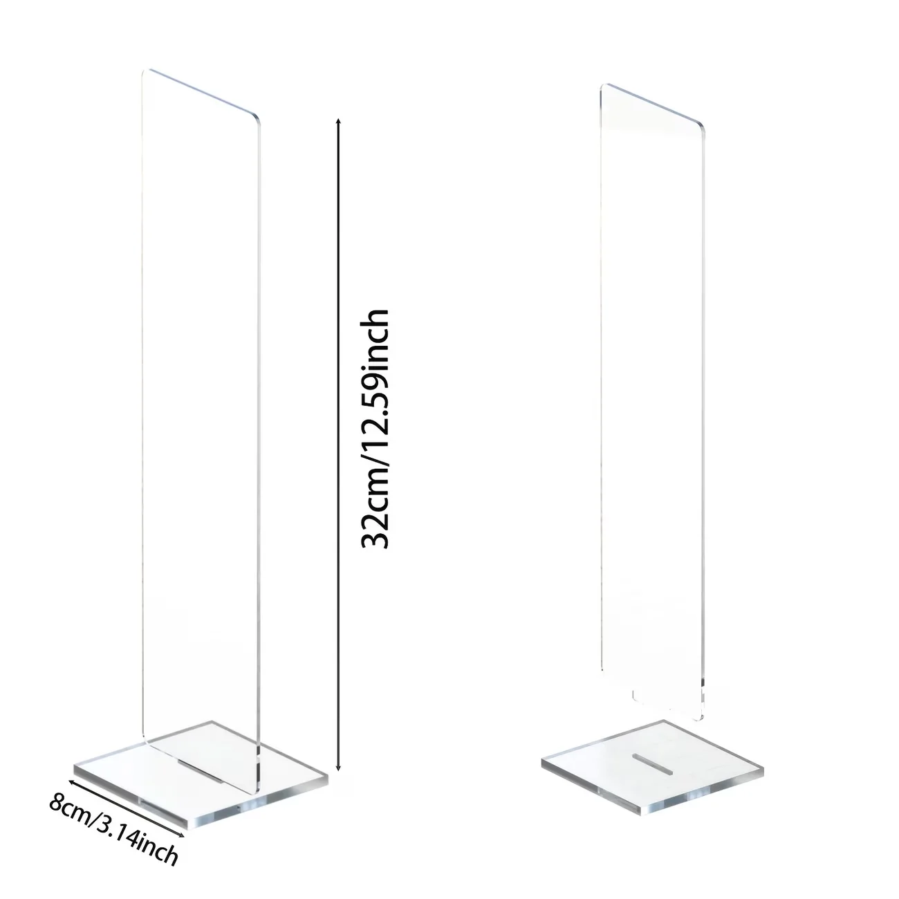 1pc Detachable Transparent Acrylic Memo Board And Memo Information Board Bracket, Computer Screen Memo Clip Board, Message Board