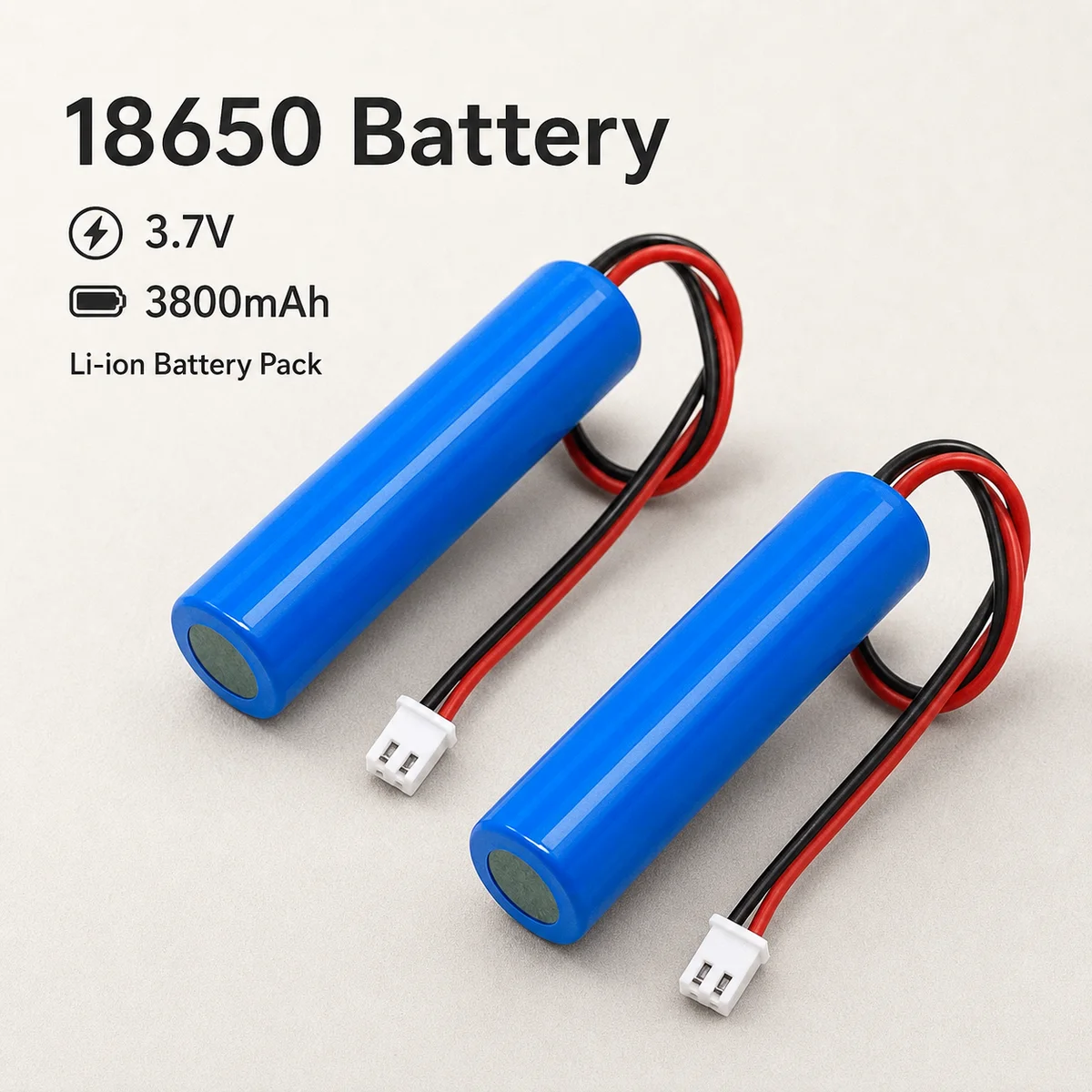 Rechargeable 18650 Li-ion Battery 3.7V 3800mAh PCB Protected Cell For Flashlight, Bluetooth Speaker, Hair Clipper, LED Toy Car