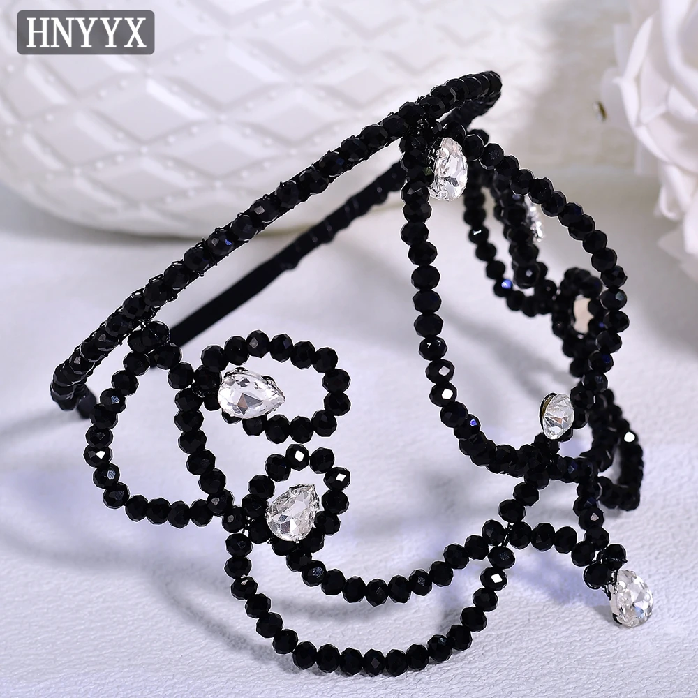 ที่คาดผมเจ้าสาวสไตล์โกธิค YouLaPan งานแฮนด์เมดประดับลูกปัดถักทอ แฟชั่นสำหรับผู้หญิง เหมาะสำหรับงานเลี้ยง งานปาร์ตี้ รุ่น YXA407