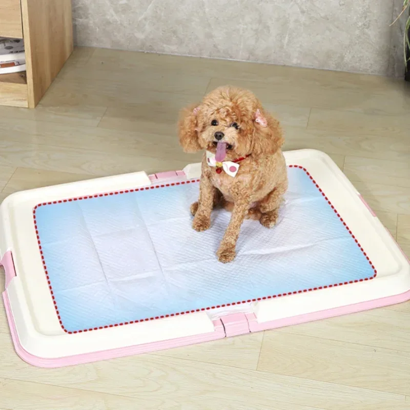 Pouch Puppy Litter Box Training Pads Collector Accessories Pet Toilet Potty Tray Plastics Bolsas Caca Perro Pet Products CY50DT