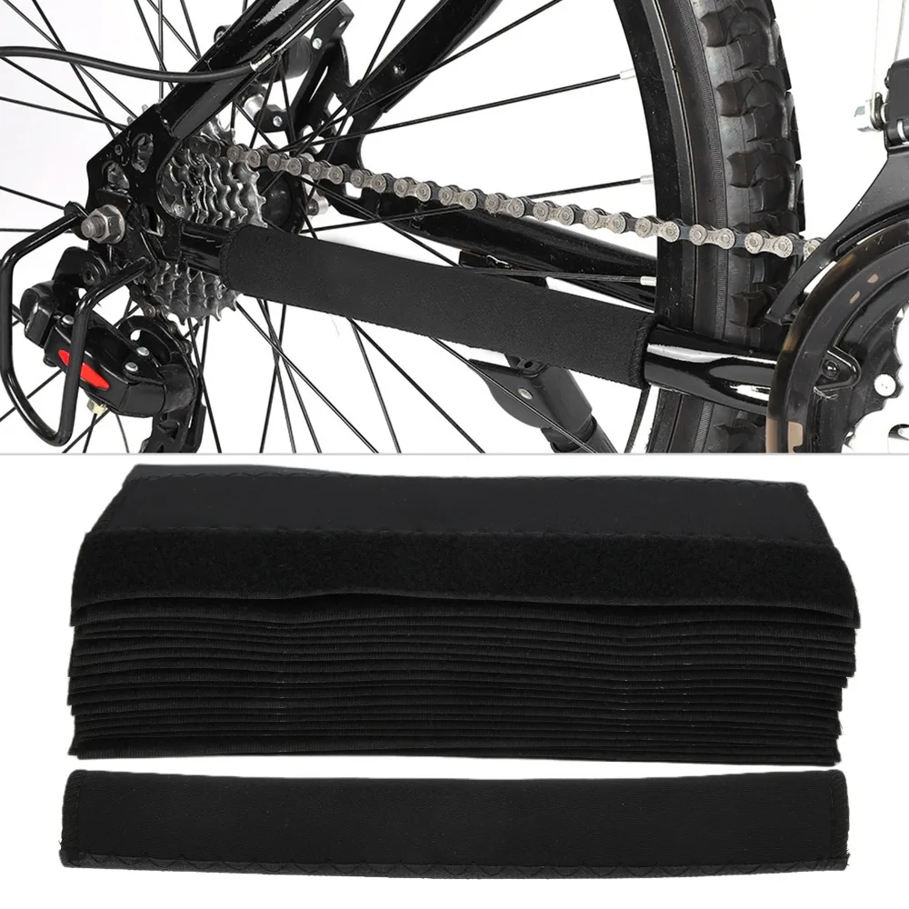 

20PCS Neoprene Fabric Bike Frame Protective Casing with Hook&loop Lightweight Bike Frame Protector Black 22*11cm