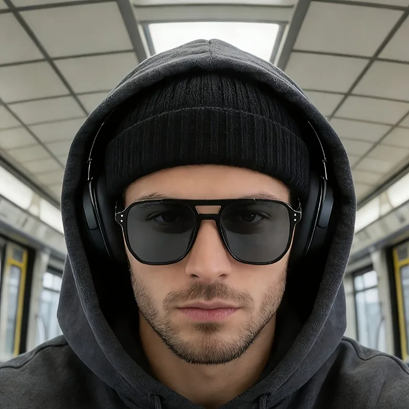 1/3Pcs Unisex Retro Classic Glasses Set, Lightweight Portable Square Frame for Daily Wear