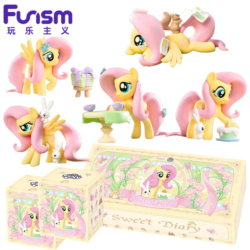 

Official Funism My Little Pony Blind Box Sweet Diary Series Cute Fluttershy Ornaments Cartoon Peripheral Lovely Christmas Gifts