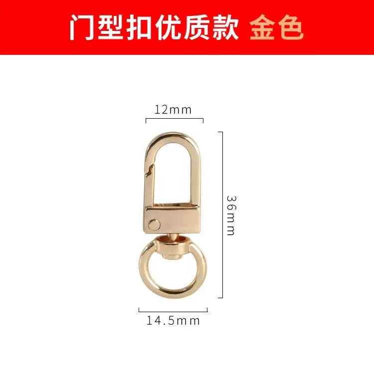 Drehbare Verschlüsse mit Ringen, Schlüsselband-Karabinerhaken, Schlüsselanhänger-Clip-Haken, Metall-Karabinerverschlüsse für Schlüsselband, Schlüsselringe, Basteln, Geldbörse – Detail 6