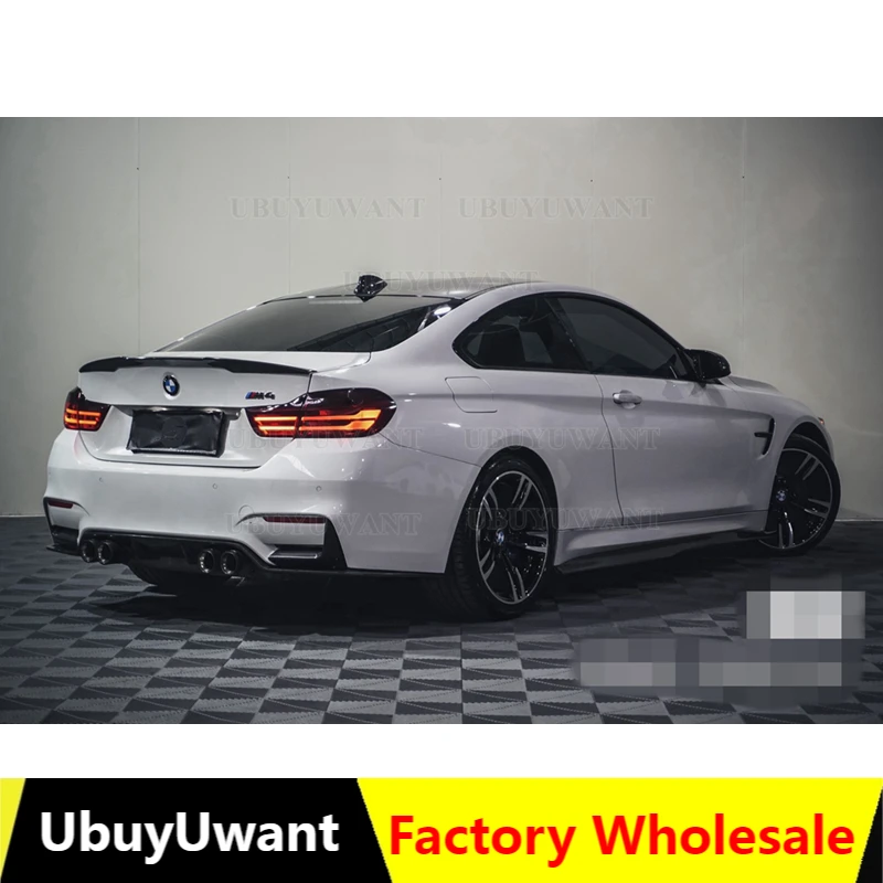 Real Carbon Fiber Rear Boot Trunk Wings Spoiler For BMW 4 Series F32 2 Door Coupe 2014-2017 428i 435i Black High Kick