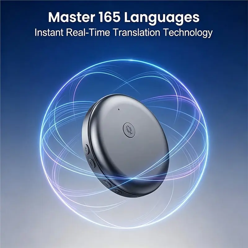 ABZZ-Language Translator Device AI Translator 165 Languages Learning, Wearable Real Time Translator For Business,Travel