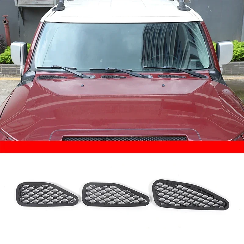 For Toyota FJ Cruiser 2007-2021 ABS Black Car Heater Duct Hole Cover Air Cowl Grille Trim Car Accessories