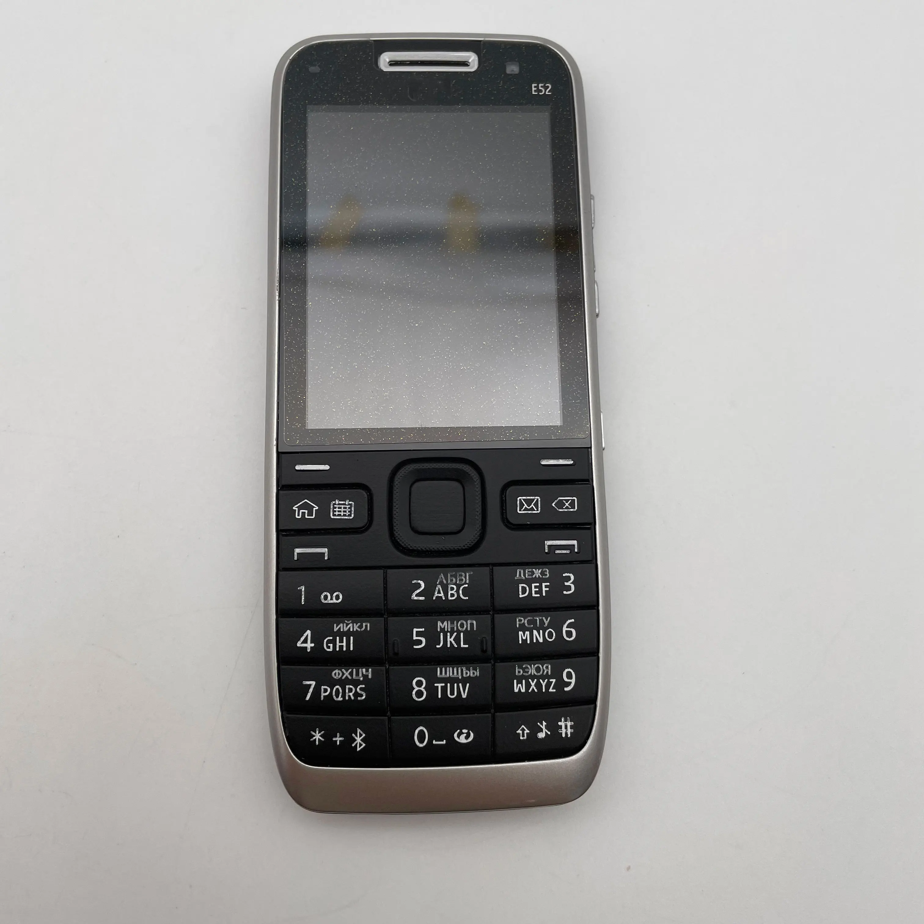 الأصلي مقفلة E52 شريحة واحدة GSM 900/1800 2G/3G بلوتوث الهاتف المحمول لوحة المفاتيح العربية الروسية المصنوعة في فنلندا