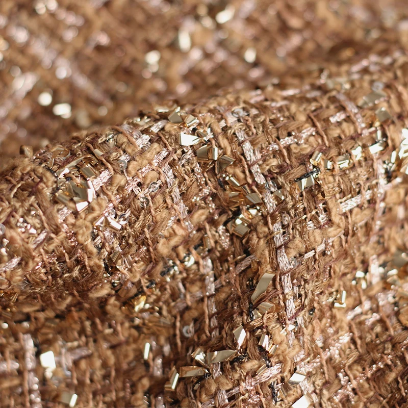 Red raspberry 450g Camel coffee gold woven belt weaving 15% wool; 5% cotton; 80% polyester fabrics clothes Garment sewing materi