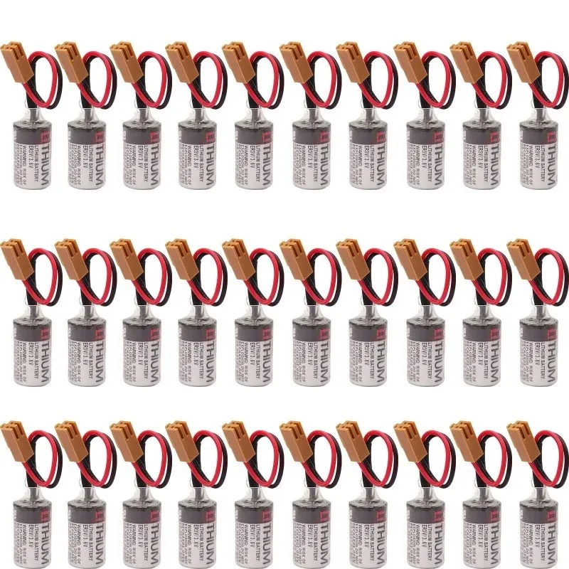30PCS ER3V/3.6V programmable programmable battery 1200mAh JZSP-BA01 numerical control system + brown plug