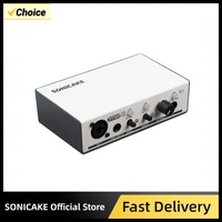 SONICAKE Sonic Cube II Dual-Channel Professional Audio Interface with High Quality Analog Preamp Digital Modeling DSP Effects
