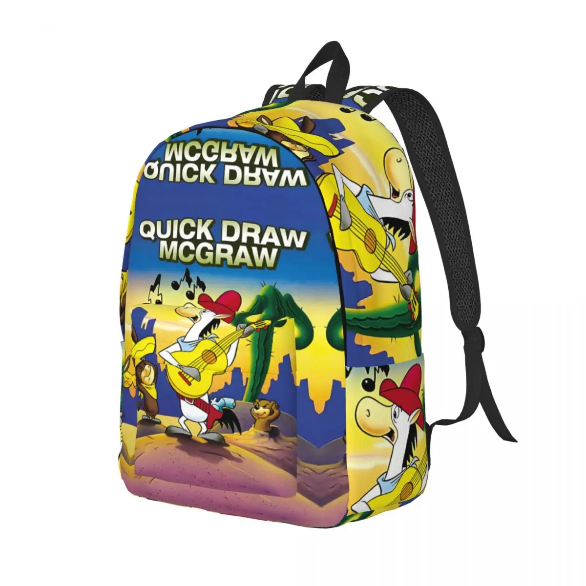 Birthday Gift Guitar Large Capacity College Bag Q-Quick Draw McGraw Show Daily College Student Daypack High School