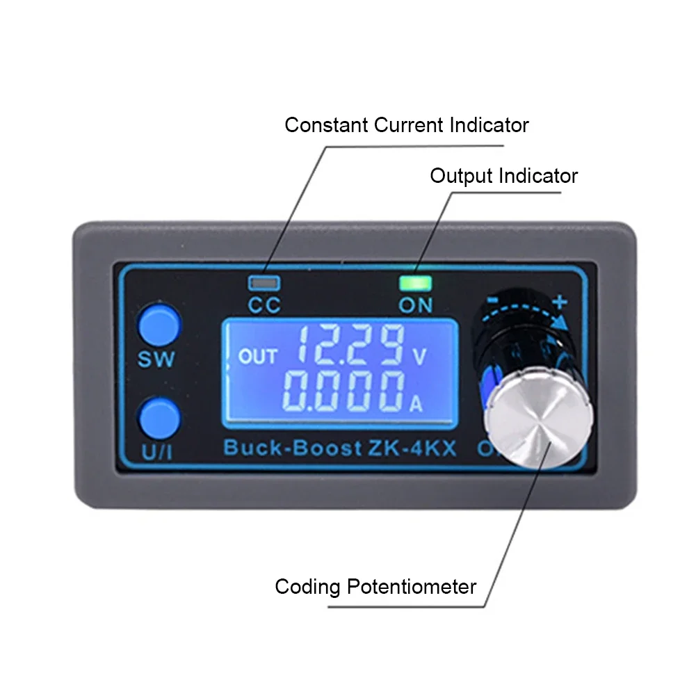 ZK-4KX ZK-5KX Power Supply Module DC-DC Step Down Step Up Voltage Regulator 0.6-36V 50/80W LCD Display for Solar Battery Chargin