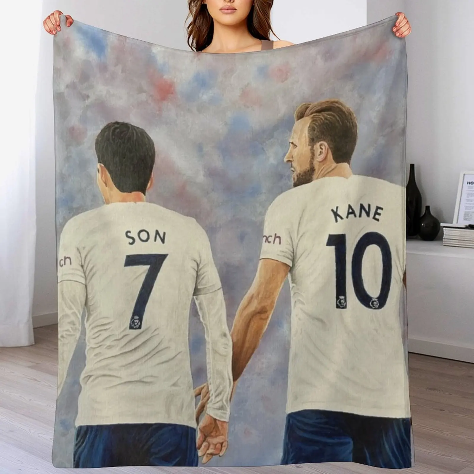 My painting of Tottenham Hotspurs Harry Kane & Son Heung-Min Throw Blanket For Baby warm for winter Blankets