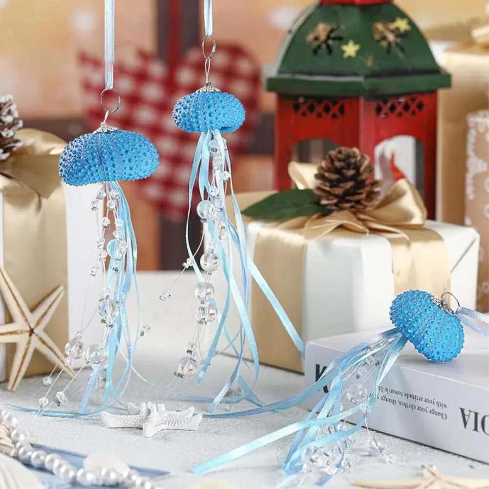 DIY Jellyfish Prism Pendant Easy to Catch Ocean Themed Sea Shell Wind Chimes Exquisite Sunlight Capture Collector Party
