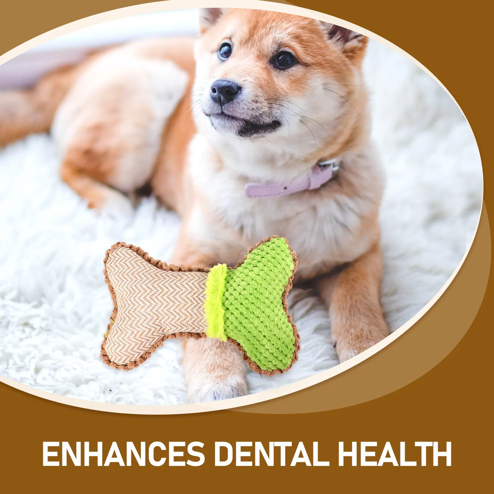 Dog Chew Toys 3pcs Soft Interactive Chewing Bones for Puppies & Small Medium Dogs – Molar Cleaner & Training Toy