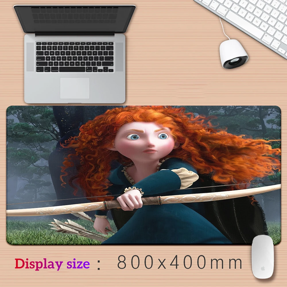 Large Mousepad XXL Brave Cartoon Cute Mouse Pad Keyboard Game Accessory Mouse Mats Game Office Computer PC Gamer Laptop Desk Mat