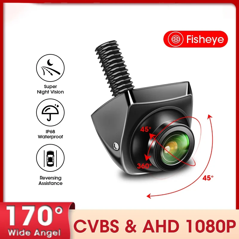 

Car Rear View Camera AHD CVBS 1080P Full HD Reversing Image Camera Wide Angle Night Vision Fisheye Len Car Reversing Camera 170°