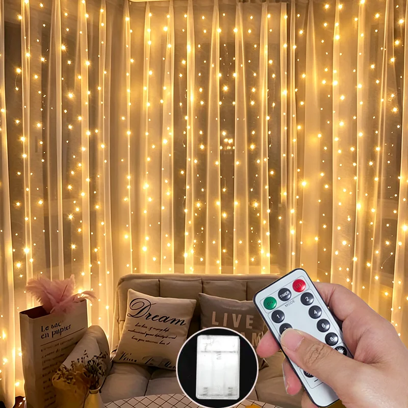 Fairy Light Curtain - Светодиодная гирлянда-занавес 3/4/6 м, декоративная, с