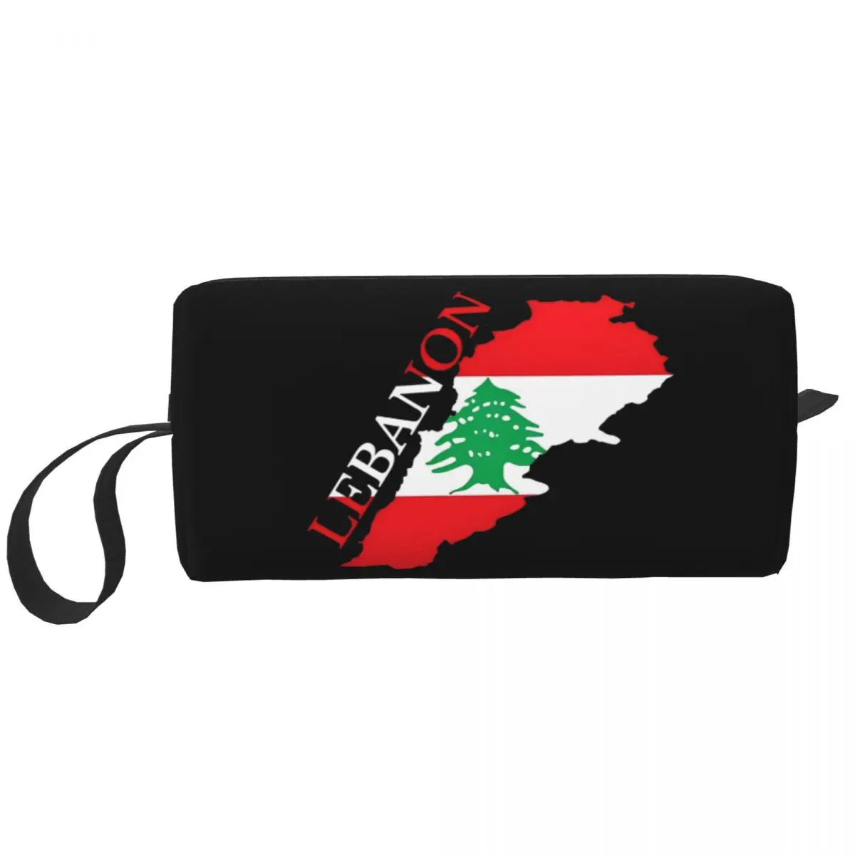 Libanon Flagge Karte Make-up Taschen große Kapazität Kosmetik tasche Trend Outdoor Make-up Organizer Fall