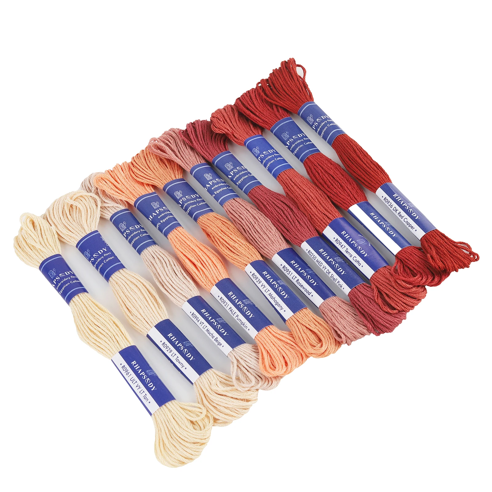 Rhapsodie dmc Qualität ägyptische Baumwolle Stickerei Zahnseide 6 Strang doppelt mercer isierten Kreuz stich faden 12 Farben Set 8 Meter Strang – Detail 28