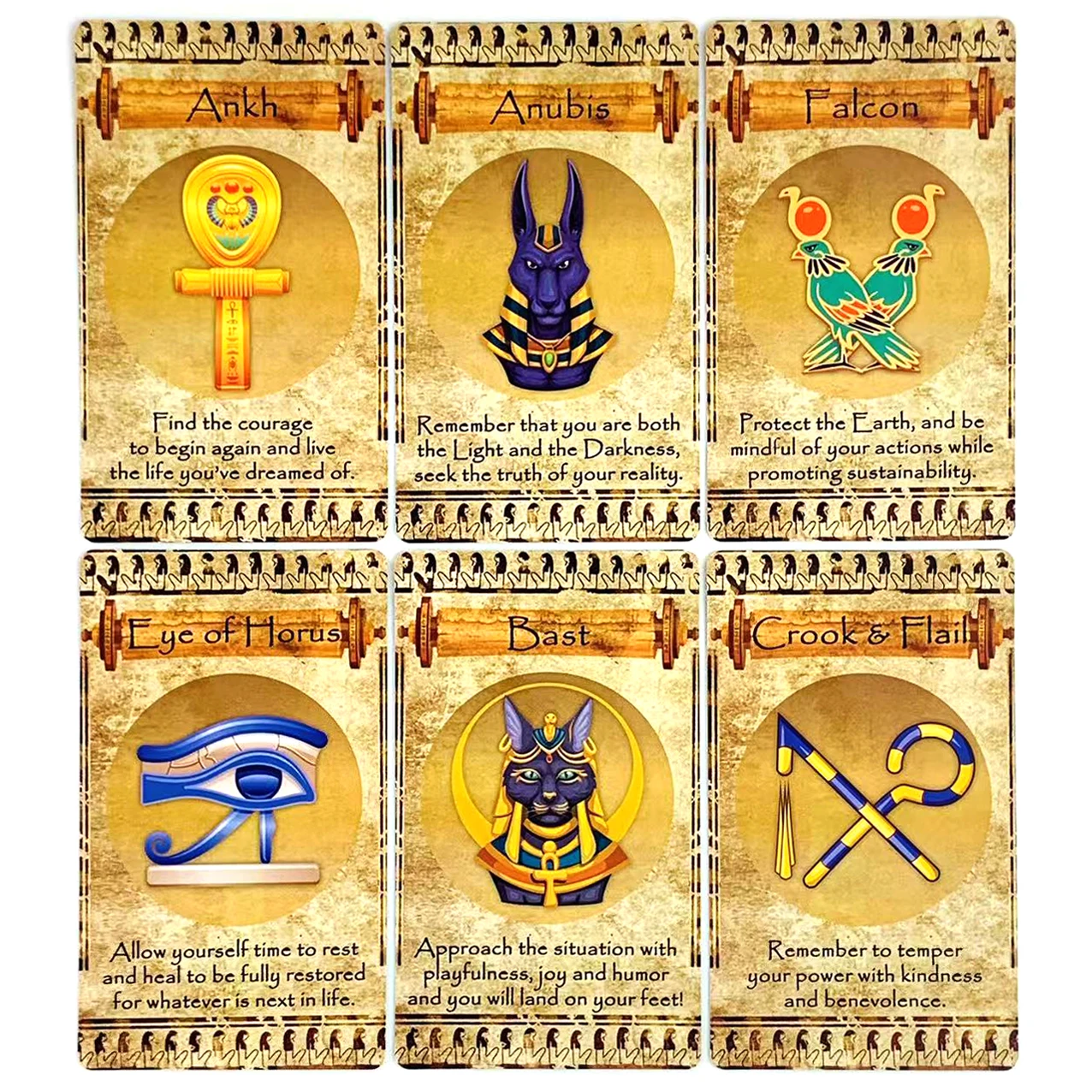 New Egyptian Oracle A 20 Cards Deck Classic Design For Beginners & Pros, Ideal For Divination, Meditation & Gifts