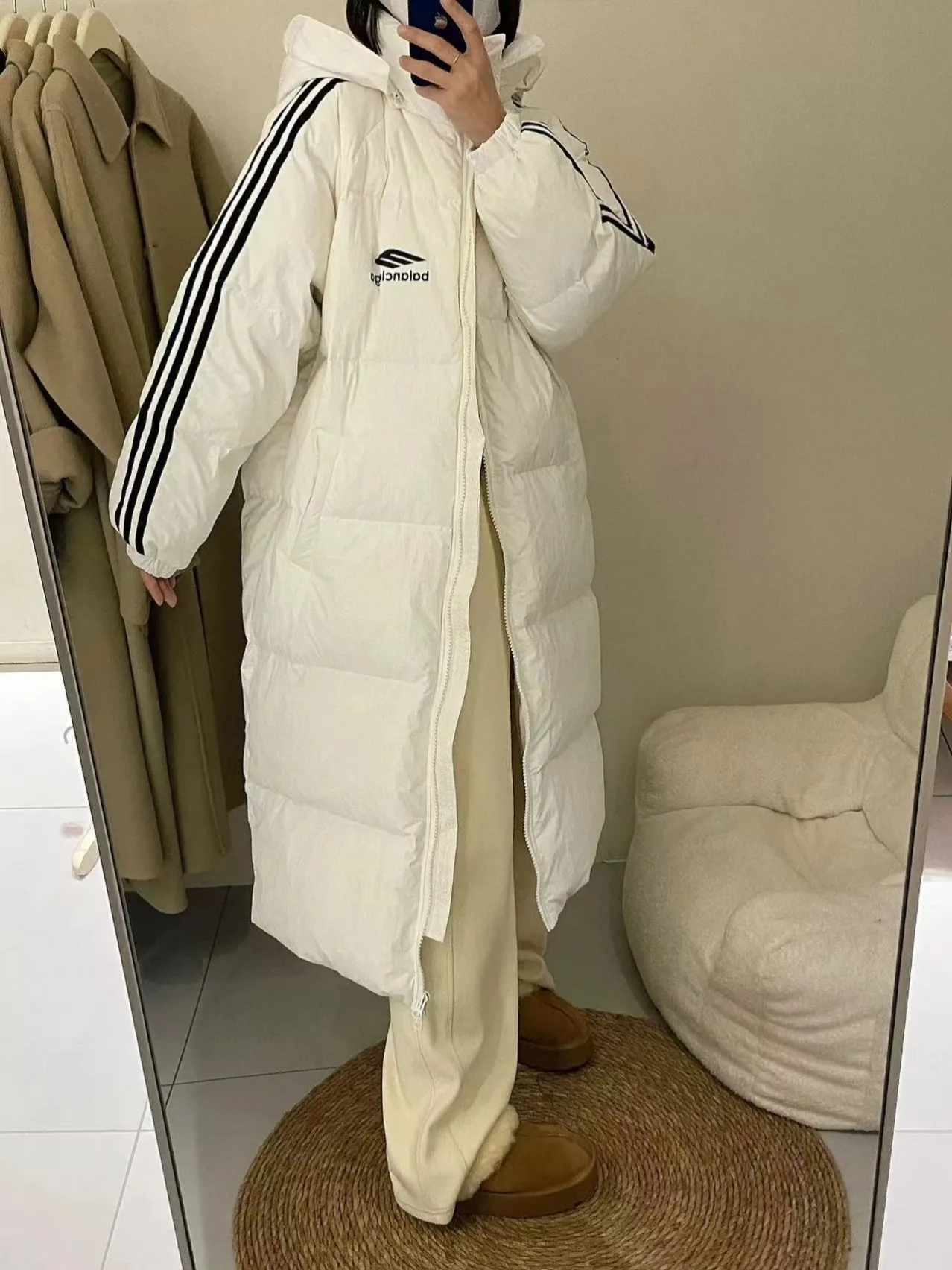Women Long Down Jackets Coat 2024 Winter Unisex Warm Coat Loose PufferJacket Hooded New Long Parka Windproof Parkas Zipper Coat