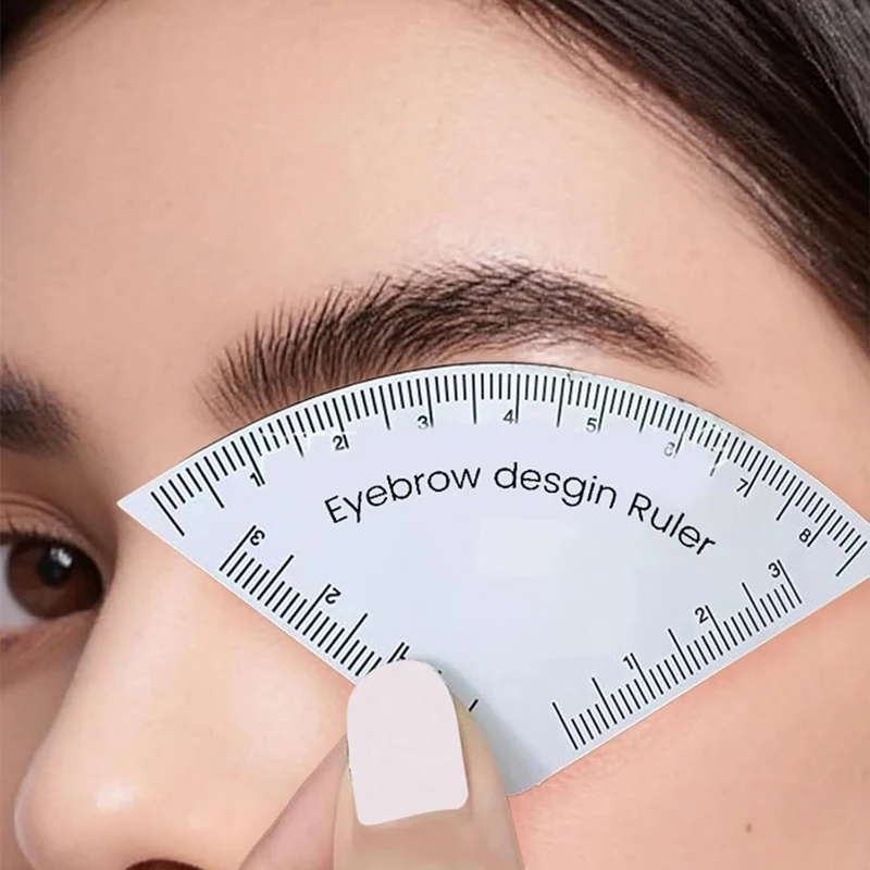 1個入り プラスチック製 眉毛シェイパー テンプレート - 女性用 瞬時に完璧な眉毛を作るステンシルキット、紐ガイド付きの楽々美容ツール