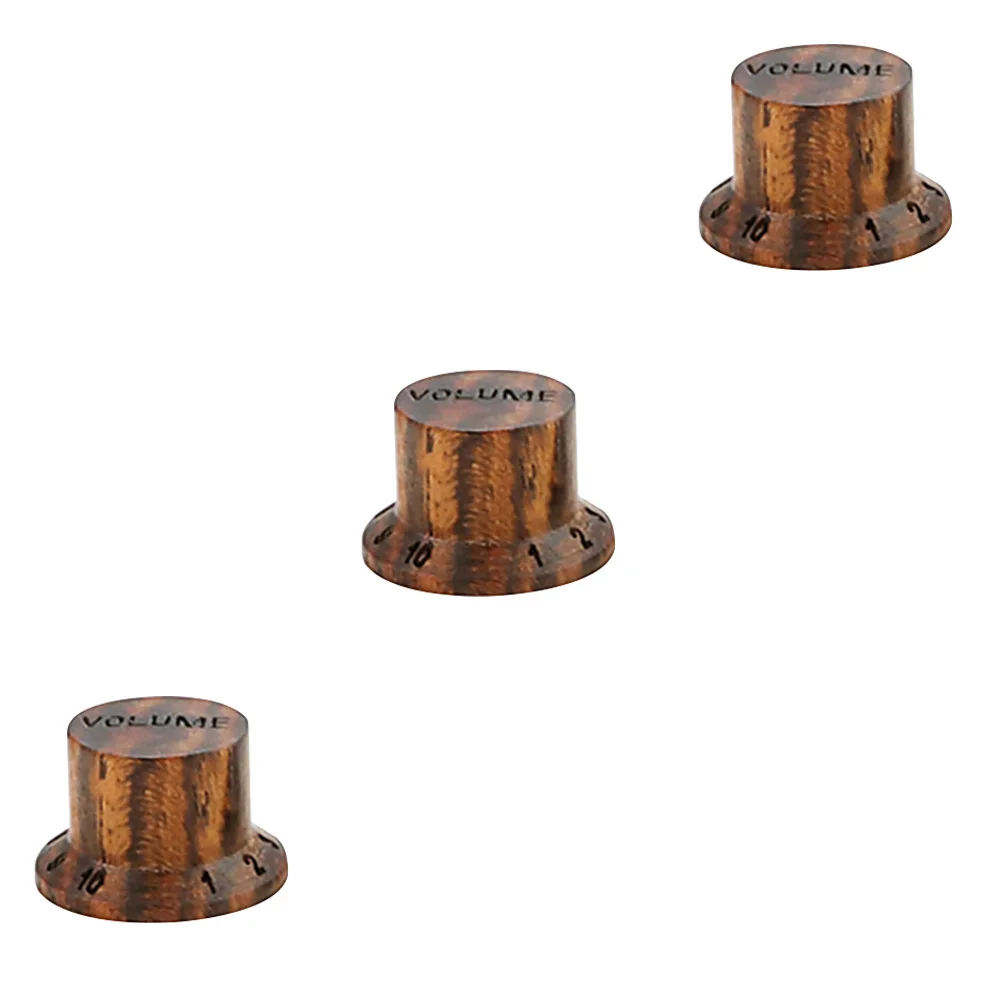 

Wooden Guitar Volume Control Electric Tuning Tone Buttons Practical Accessories Replacement Electric Guitar Volume Knobs Parts