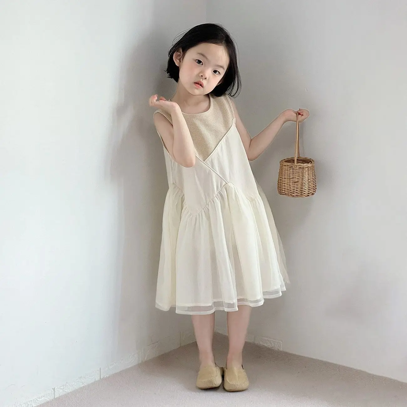 

Children's Vest Dress Summer New Style Big Girls' Forest Style Western-style Princess Dress 110-170CM