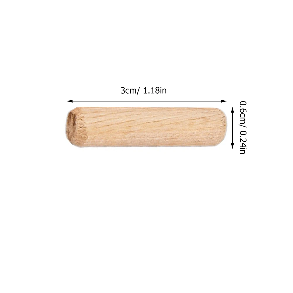 

Wood 6mmx30mm Straight Wooden Hard Eucalyptus Beveled Ends for Furniture Repair Shelf Cabinetry Tools